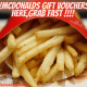 McDonald's Gift vouchers