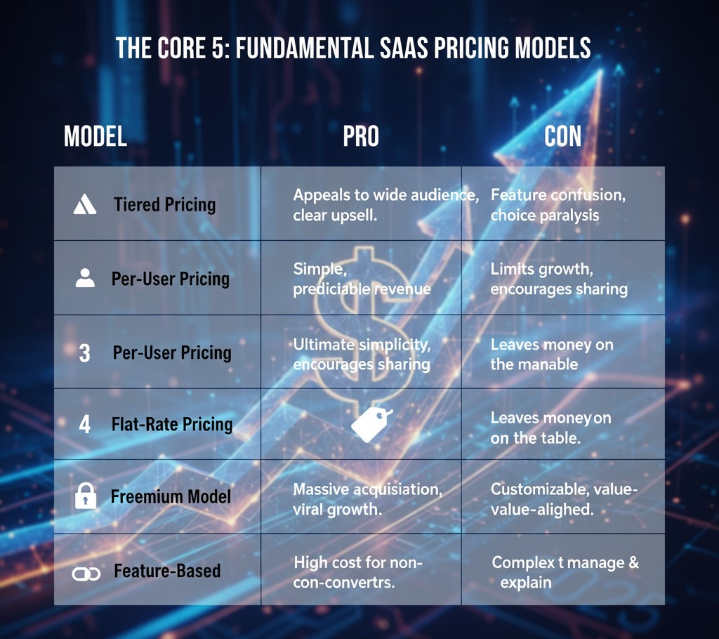 Top 10 SaaS Pricing Models for Max Growth in 2025 48 The Core 5 Fundamental & Most Common Pricing Models